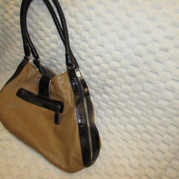 ❤️BRIGHTON Fashionista City Dovima Brown Leather Black Zebra Shoulder Bag Purse - Picture 5 of 8